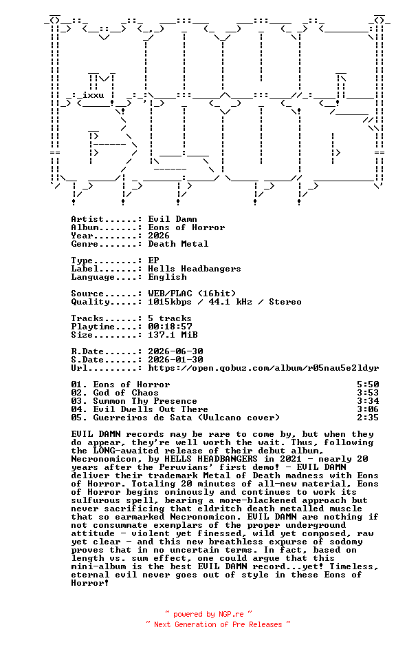NFO for the release Evil_Damn-Eons_of_Horror-EP-16BIT-WEB-FLAC-2026-MOONBLOOD by MOONBLOOD