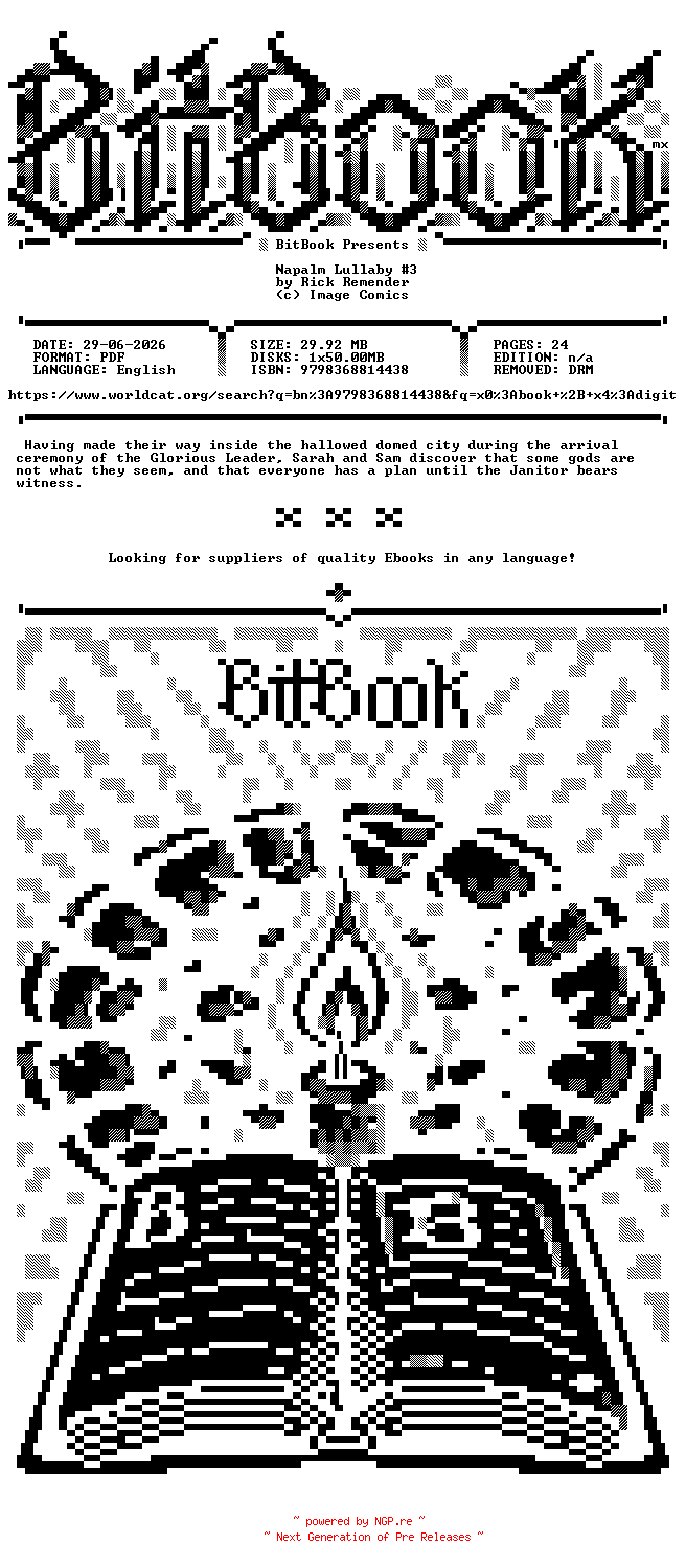 NFO for the release Image.Comics.-.Napalm.Lullaby.No.03.2024.Retail.Comic.eBook-BitBook by BitBook