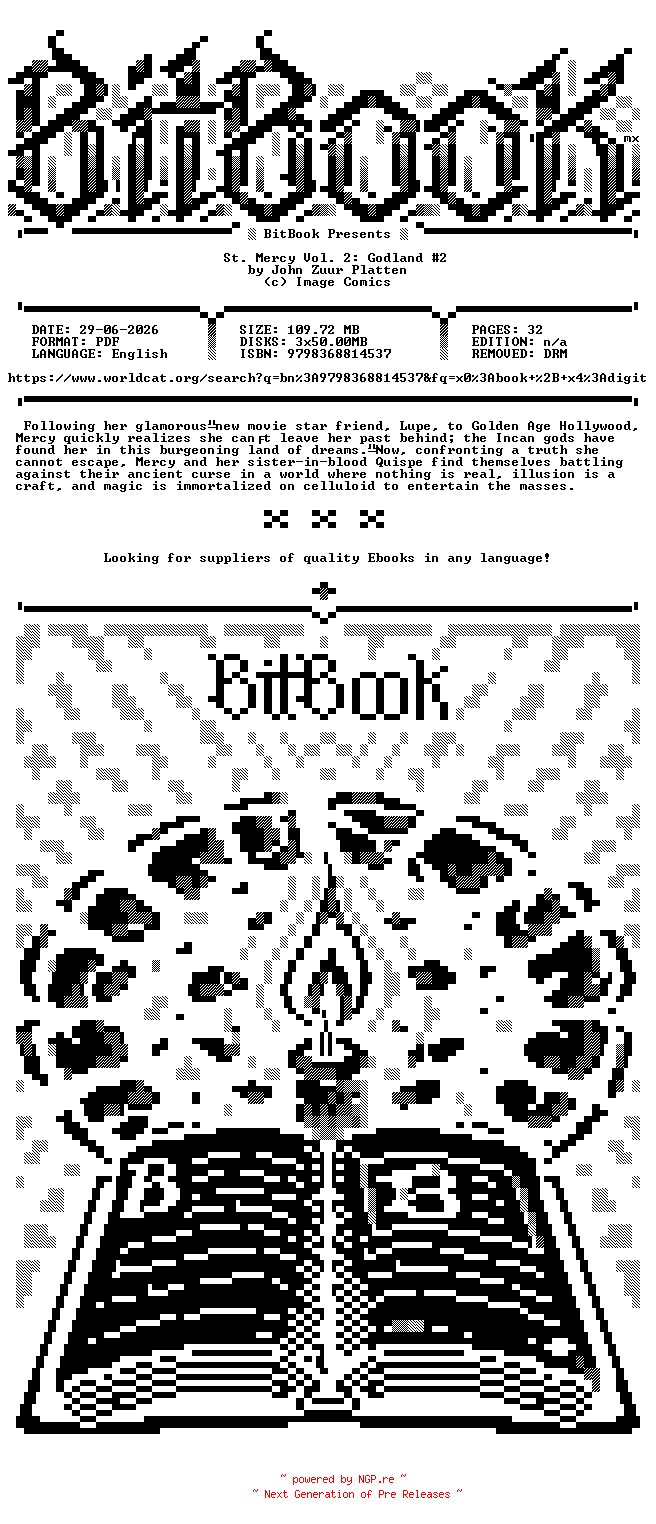 NFO for the release Image.Comics.-.St.Mercy.Vol.02.Godland.No.02.2024.Retail.Comic.eBook-BitBook by BitBook