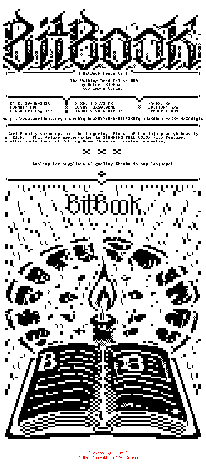 NFO for the release Image.Comics.-.The.Walking.Dead.Deluxe.No.88.2024.Retail.Comic.eBook-BitBook by BitBook