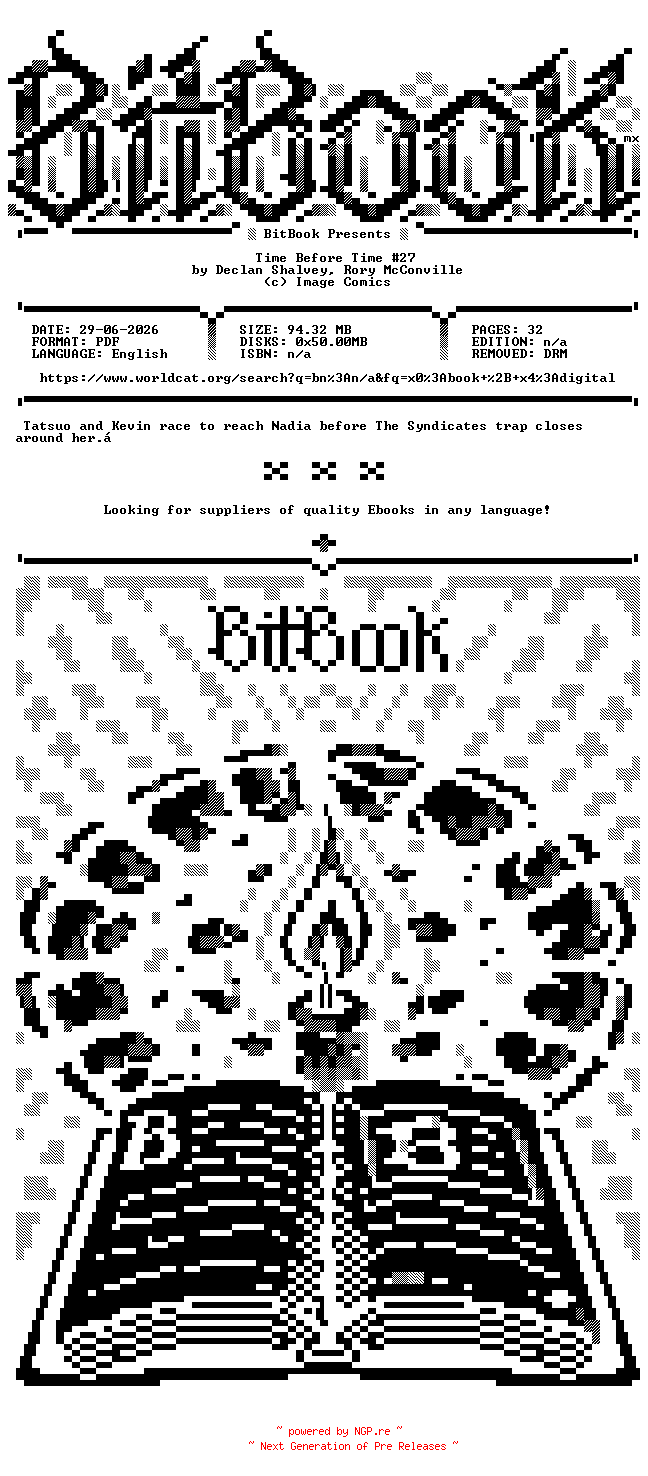 NFO for the release Image.Comics.-.Time.Before.Time.No.27.2023.Retail.Comic.eBook-BitBook by BitBook