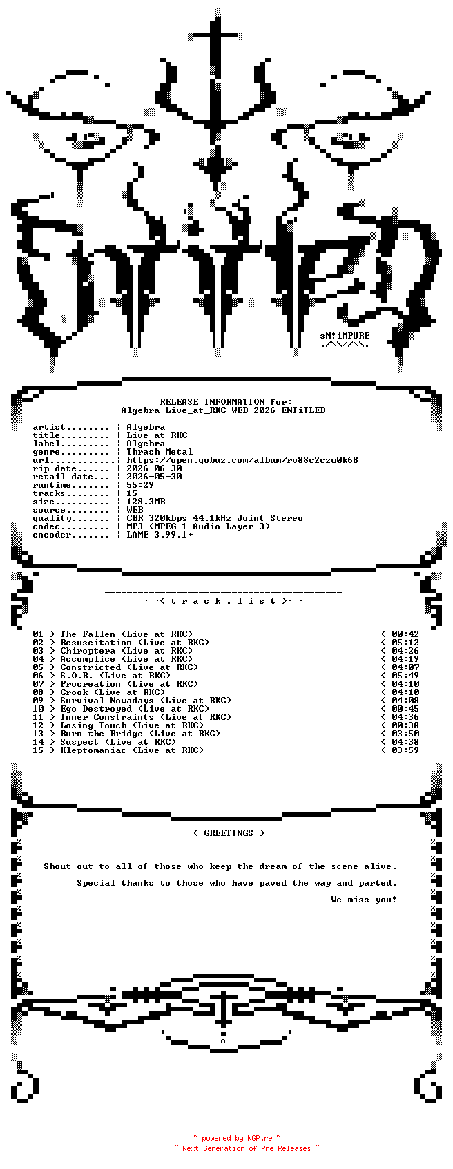 NFO for the release Algebra-Live_at_RKC-WEB-2026-ENTiTLED by ENTiTLED