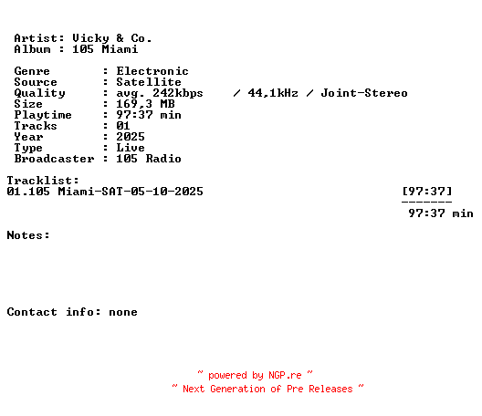 NFO for the release Vicky_and_Co.-105_Miami-SAT-05-10-2025-LFA by LFA