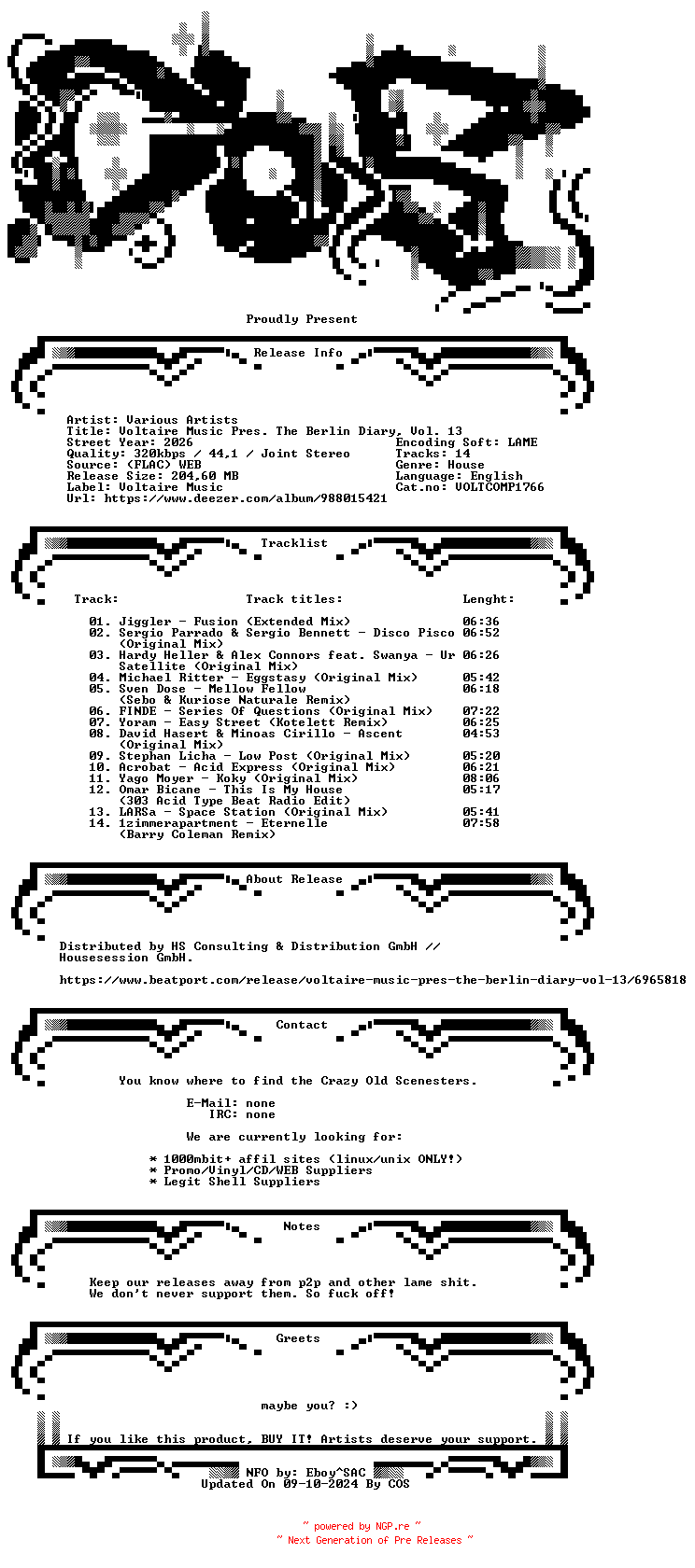 NFO for the release VA-Voltaire_Music_Pres._The_Berlin_Diary_Vol._13-(VOLTCOMP1766)-WEB-2026-COS by COS