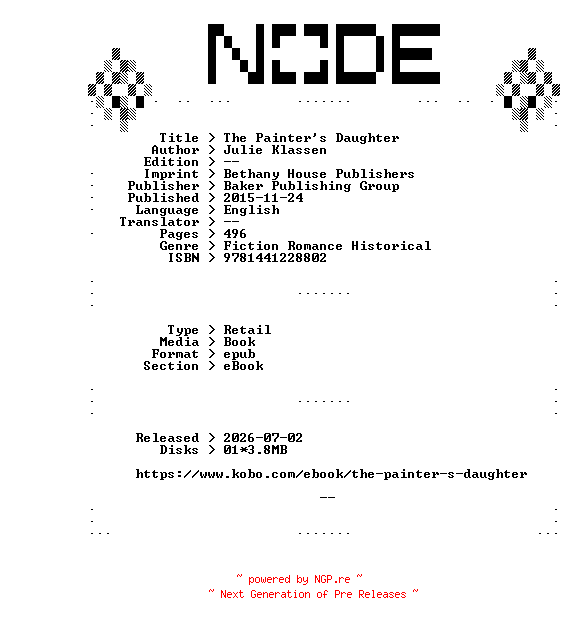NFO for the release Julie.Klassen.The.Painters.Daughter.2015.RETAiL.EPUB.eBook-NODE by NODE
