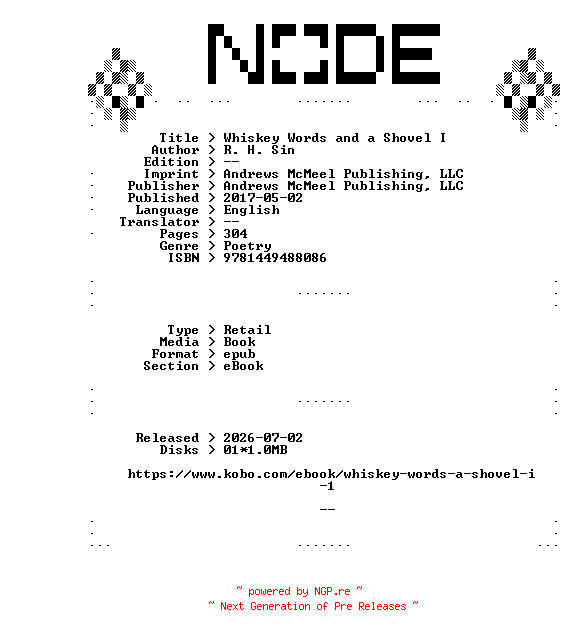 NFO for the release R.H.Sin.Whiskey.Words.and.a.Shovel.I.2017.RETAiL.EPUB.eBook-NODE by NODE