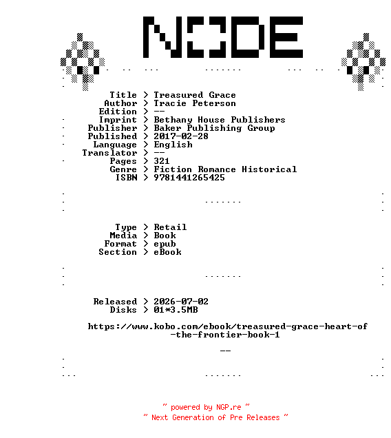 NFO for the release Tracie.Peterson.Treasured.Grace.2017.RETAiL.EPUB.eBook-NODE by NODE