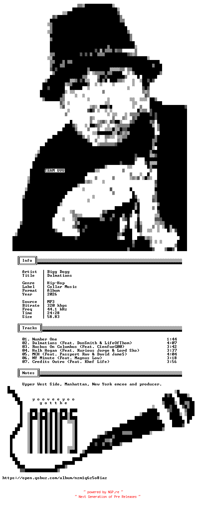 NFO for the release Bigg_Dogg-Dalmatians-WEB-2026-UVU by UVU