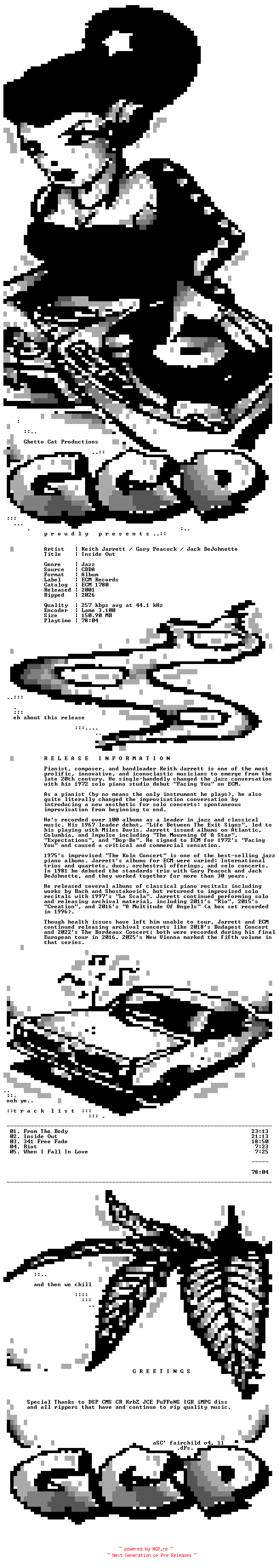 NFO for the release Keith_Jarrett-Gary_Peacock-Jack_DeJohnette-Inside_Out-2001-GCP_INT by GCP_INT