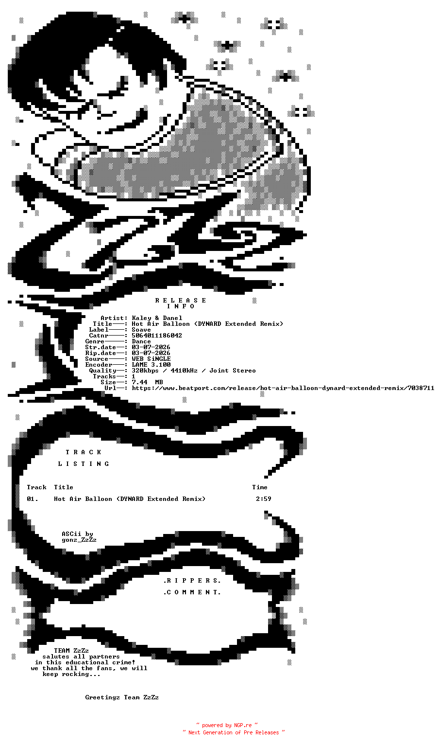 NFO for the release Kaley_and_Danel_-_Hot_Air_Balloon_(DYNARD_Extended_Remix)-(5064011186042)-SINGLE-WEB-2026-ZzZz by ZzZz
