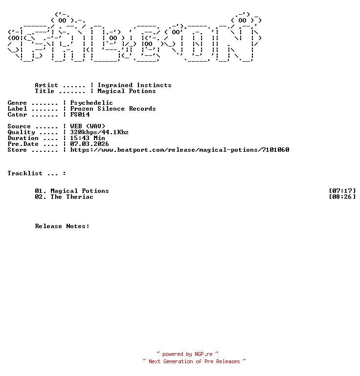 NFO for the release Ingrained_Instincts-Magical_Potions-(FS014)-WEB-2026-FALCON by FALCON