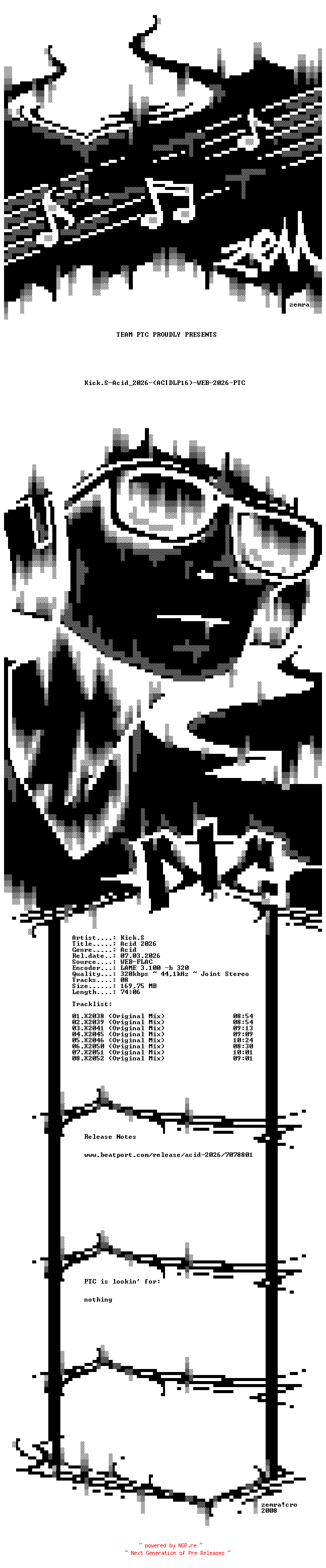 NFO for the release Kick.S-Acid_2026-(ACIDLP16)-WEB-2026-PTC by PTC