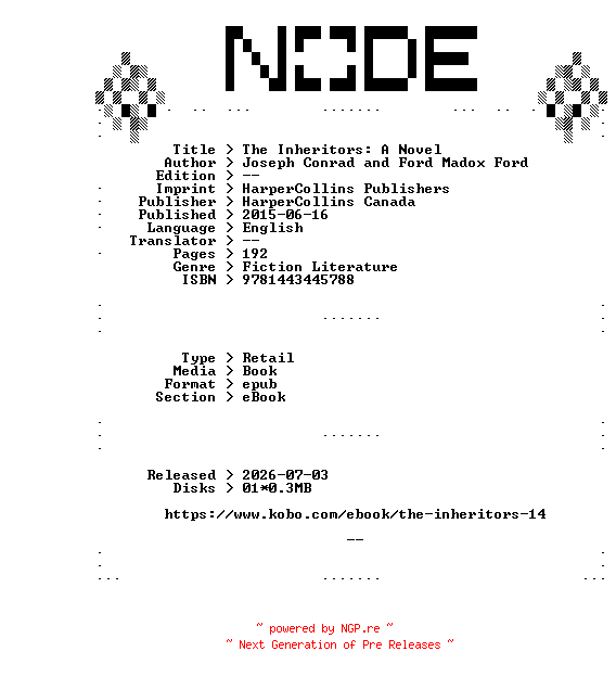 NFO for the release Joseph.Conrad.and.Ford.Madox.Ford.The.Inheritors.A.Novel.2015.RETAiL.EPUB.eBook-NODE by NODE