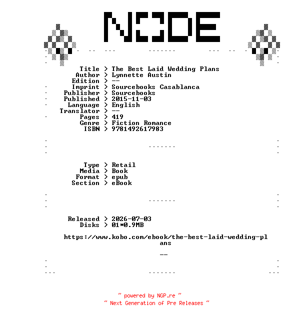 NFO for the release Lynnette.Austin.The.Best.Laid.Wedding.Plans.2015.RETAiL.EPUB.eBook-NODE by NODE
