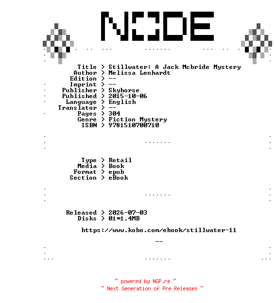 NFO for the release Melissa.Lenhardt.Stillwater.A.Jack.Mcbride.Mystery.2015.RETAiL.EPUB.eBook-NODE by NODE
