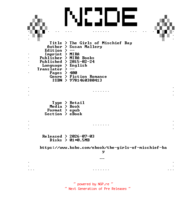 NFO for the release Susan.Mallery.The.Girls.of.Mischief.Bay.2015.RETAiL.EPUB.eBook-NODE by NODE