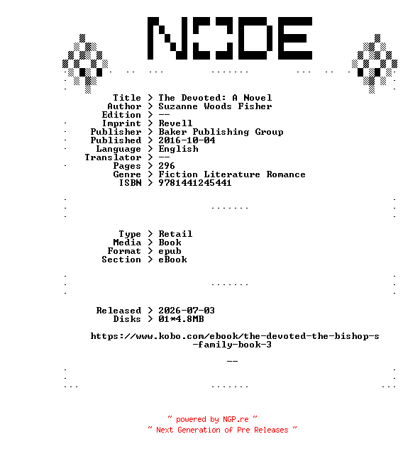 NFO for the release Suzanne.Woods.Fisher.The.Devoted.A.Novel.2016.RETAiL.EPUB.eBook-NODE by NODE