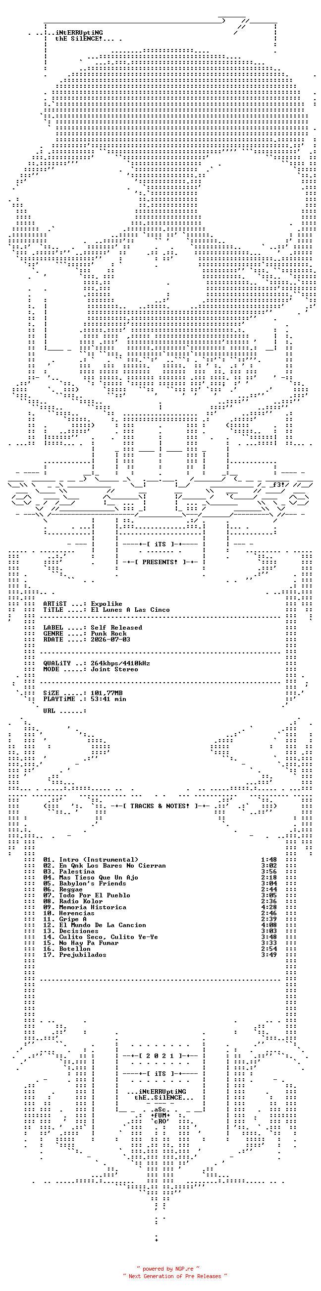 NFO for the release Expolike-El_Lunes_A_Las_Cinco-ES-2010-iTS by iTS