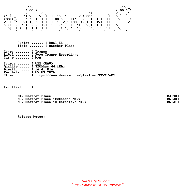 NFO for the release Dual_56-Another_Place-WEB-2026-FALCON by FALCON