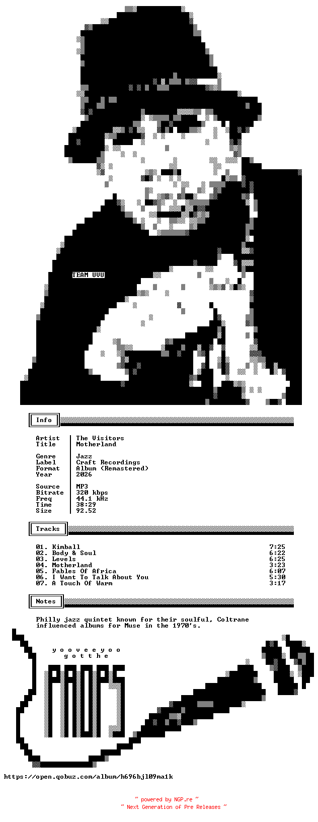 NFO for the release The_Visitors-Motherland-Remastered-WEB-2026-UVU by UVU