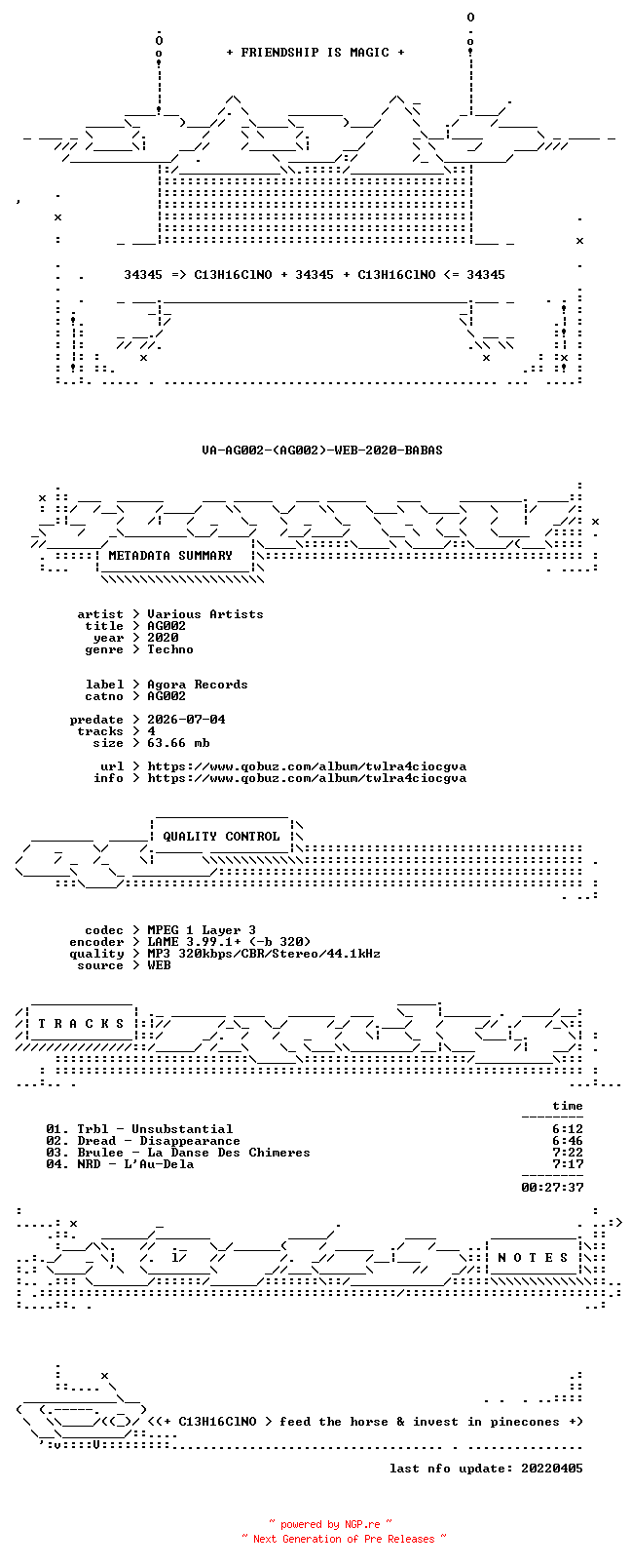 NFO for the release VA-AG002-(AG002)-WEB-2020-BABAS by BABAS