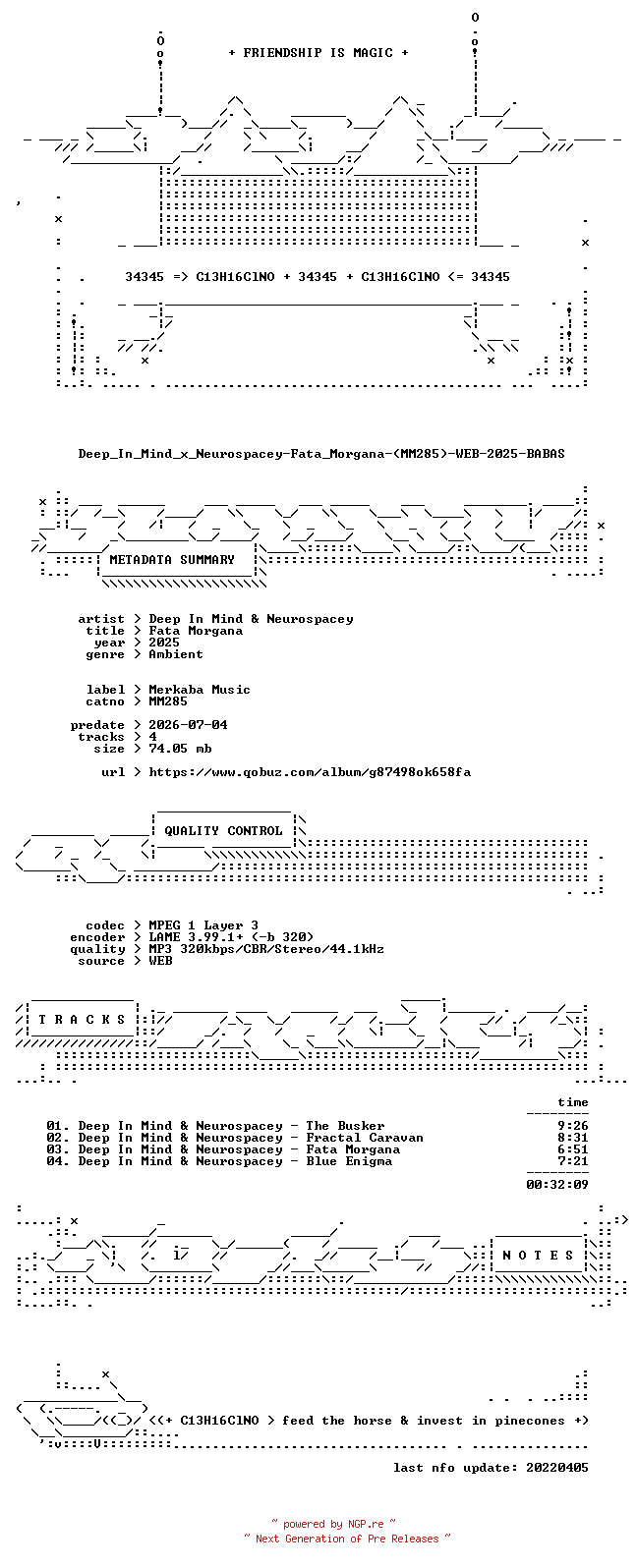 NFO for the release Deep_In_Mind_x_Neurospacey-Fata_Morgana-(MM285)-WEB-2025-BABAS by BABAS