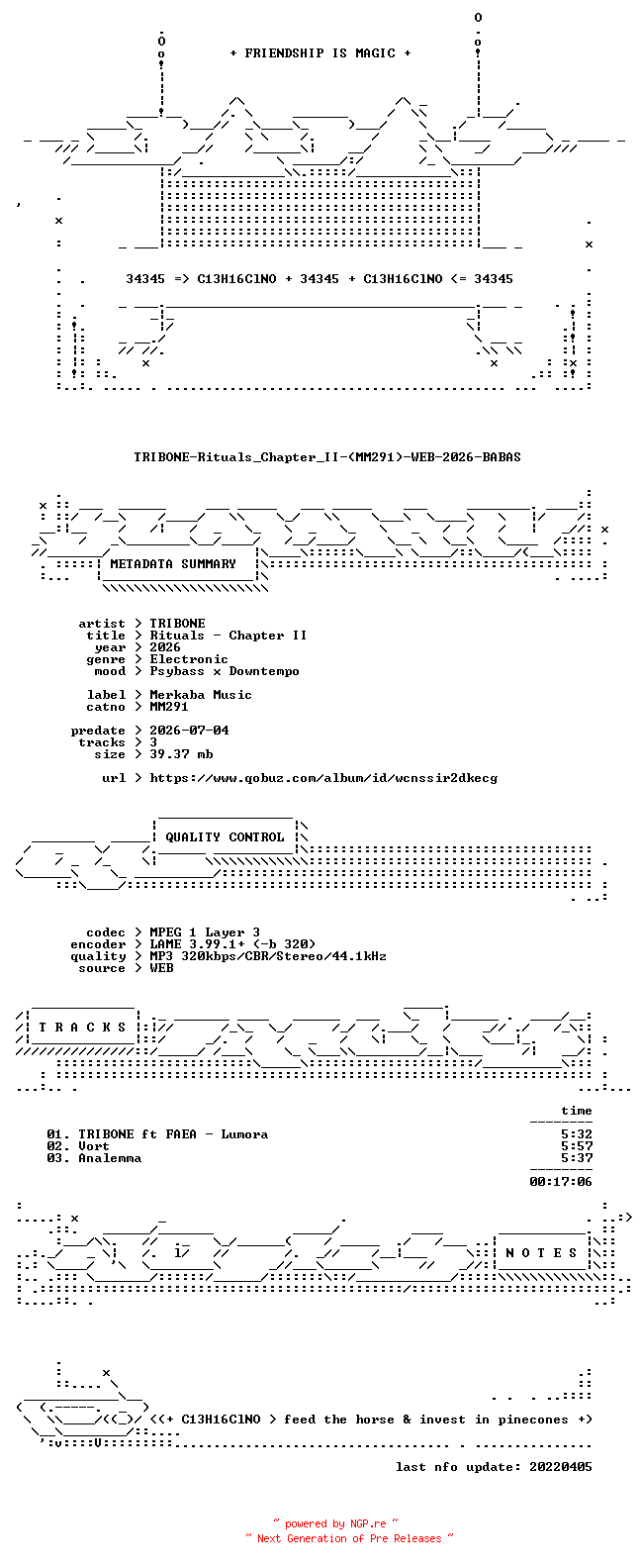 NFO for the release TRIBONE-Rituals_Chapter_II-(MM291)-WEB-2026-BABAS by BABAS