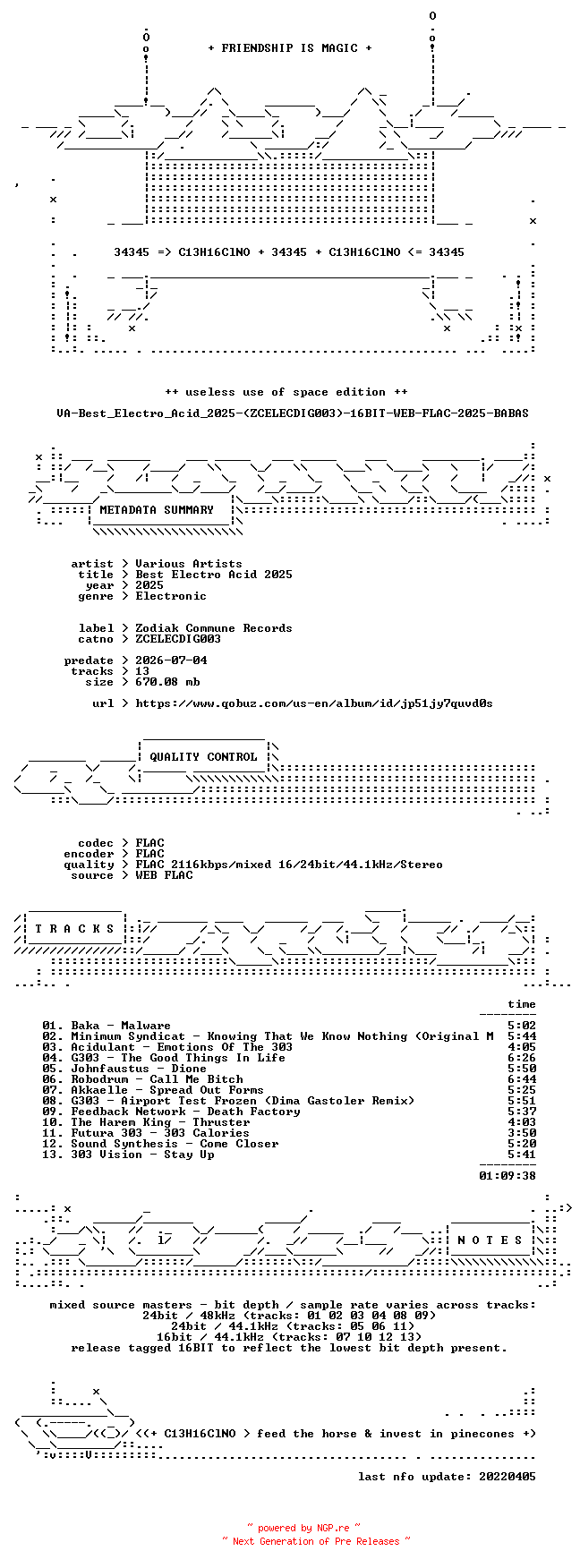 NFO for the release VA-Best_Electro_Acid_2025-(ZCELECDIG003)-16BIT-WEB-FLAC-2025-BABAS by BABAS