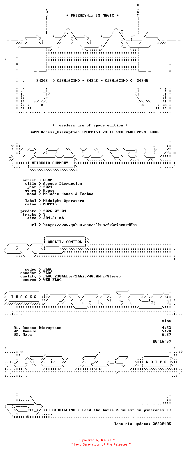 NFO for the release GuMM-Access_Disruption-(MOP015)-24BIT-WEB-FLAC-2024-BABAS by BABAS