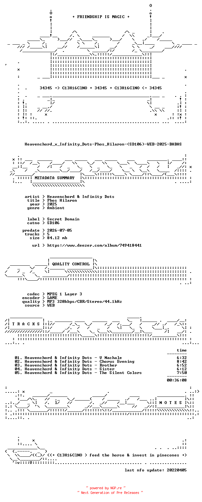 NFO for the release Heavenchord_x_Infinity_Dots-Phos_Hilaron-(SD106)-WEB-2025-BABAS by BABAS