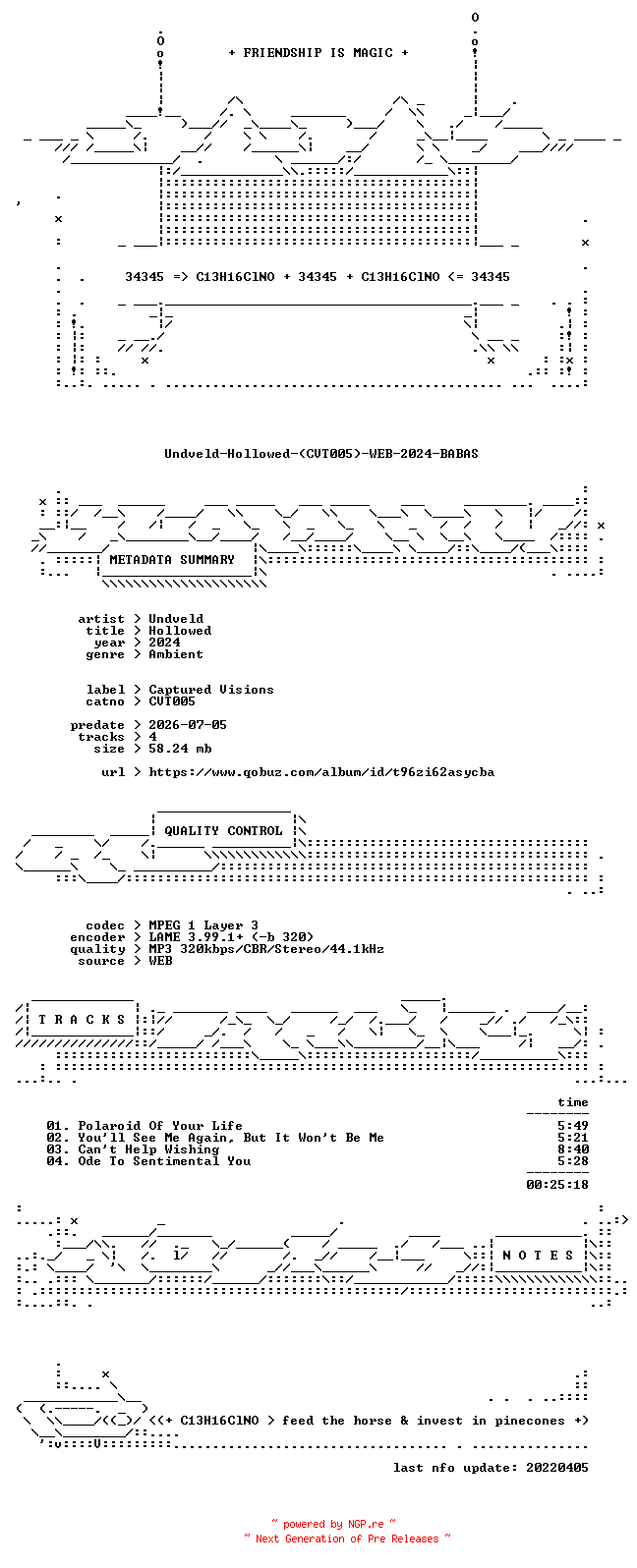 NFO for the release Undveld-Hollowed-(CVT005)-WEB-2024-BABAS by BABAS