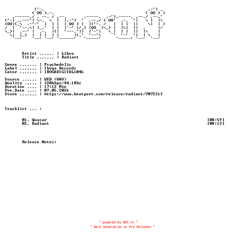 NFO for the release Libra-Radiant-(IBOGADIGITAL1046)-WEB-2026-FALCON by FALCON