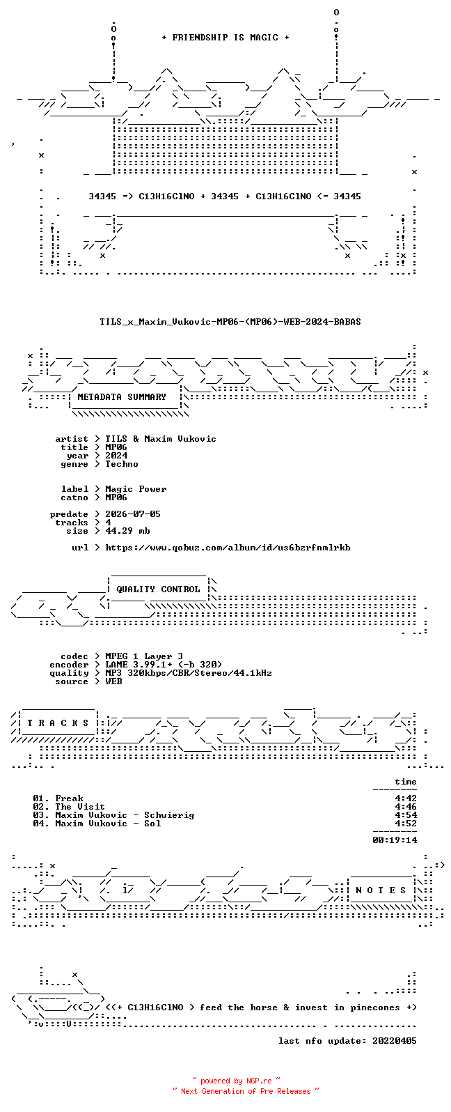 NFO for the release TILS_x_Maxim_Vukovic-MP06-(MP06)-WEB-2024-BABAS by BABAS