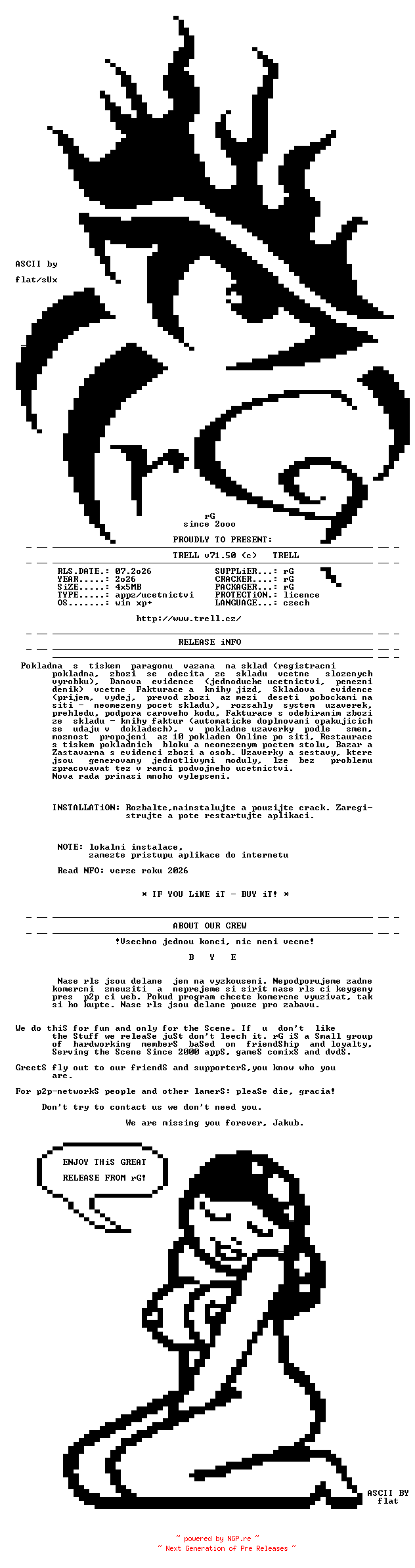 NFO for the release Trell.Komplet.v71.50.DC2026.Read.NFO.Czech-rG by rG
