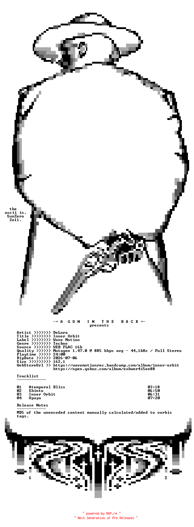 NFO for the release DeLara-Inner_Orbit-16BIT-WEB-FLAC-2026-AGITB by AGITB