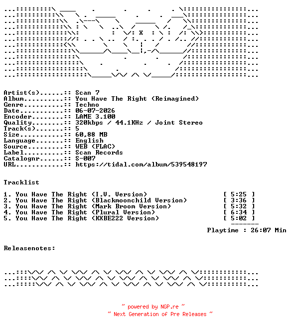 NFO for the release Scan_7-You_Have_The_Right_Reimagined-S007-WEB-2026-WAV by WAV