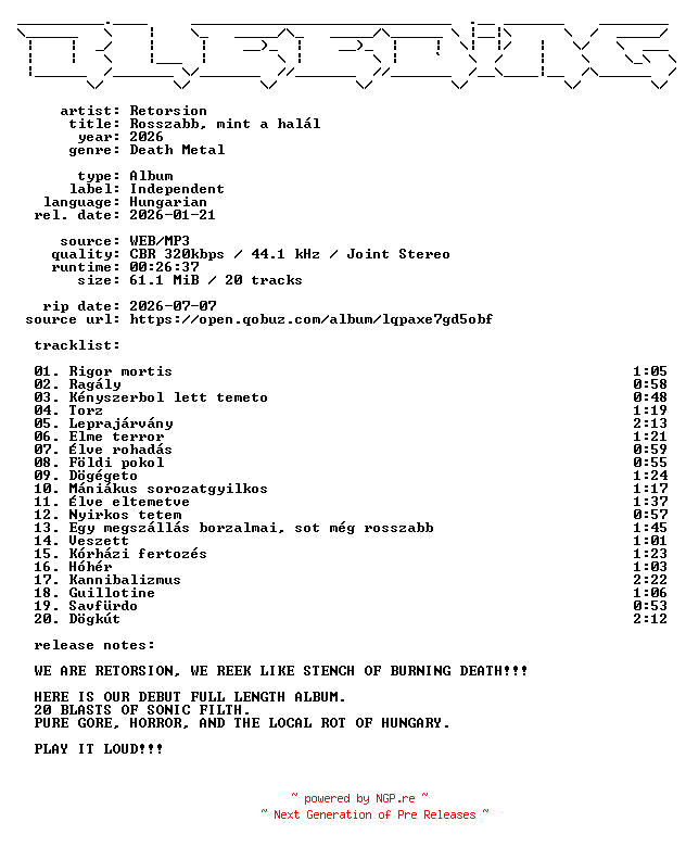 NFO for the release Retorsion-Rosszabb_mint_a_halal-HU-WEB-2026-BLEEDiNG by BLEEDiNG