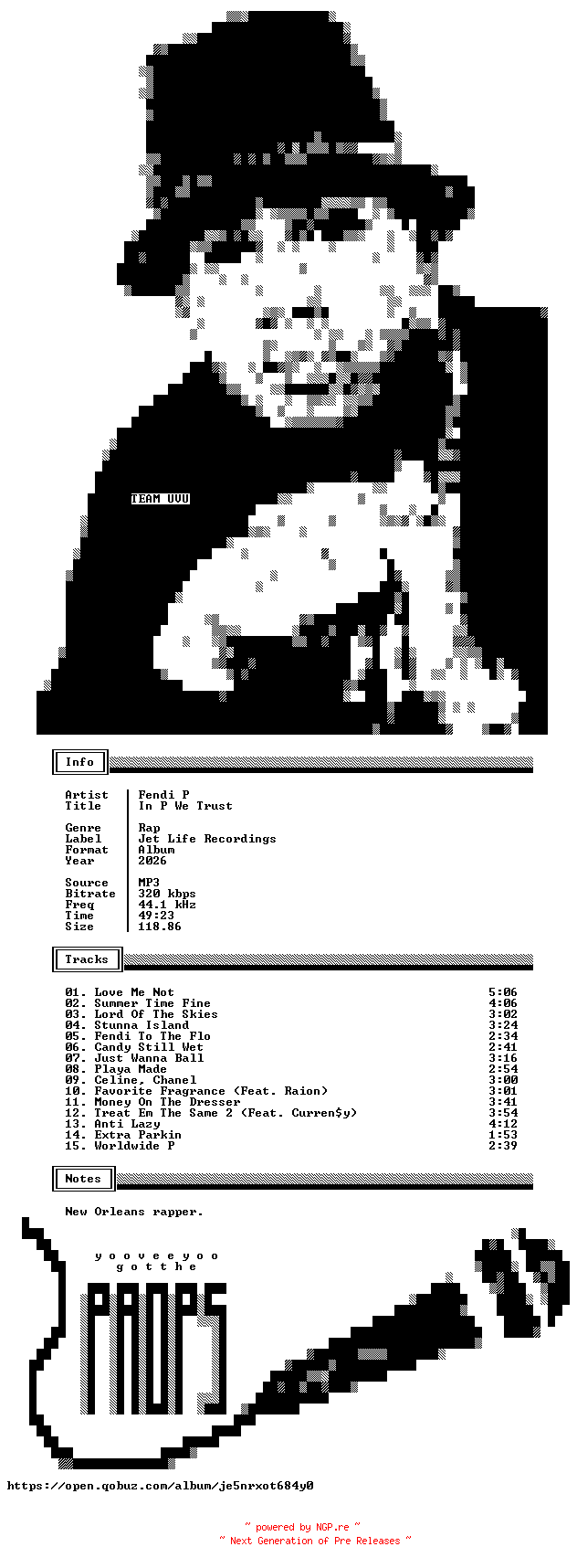 NFO for the release Fendi_P-In_P_We_Trust-WEB-2026-UVU by UVU