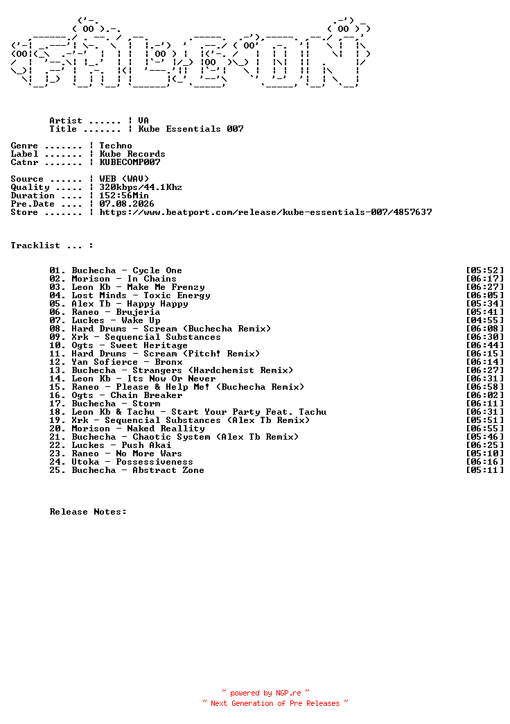 NFO for the release VA-Kube_Essentials_007-(KUBECOMP007)-WEB-2024-FALCON by FALCON