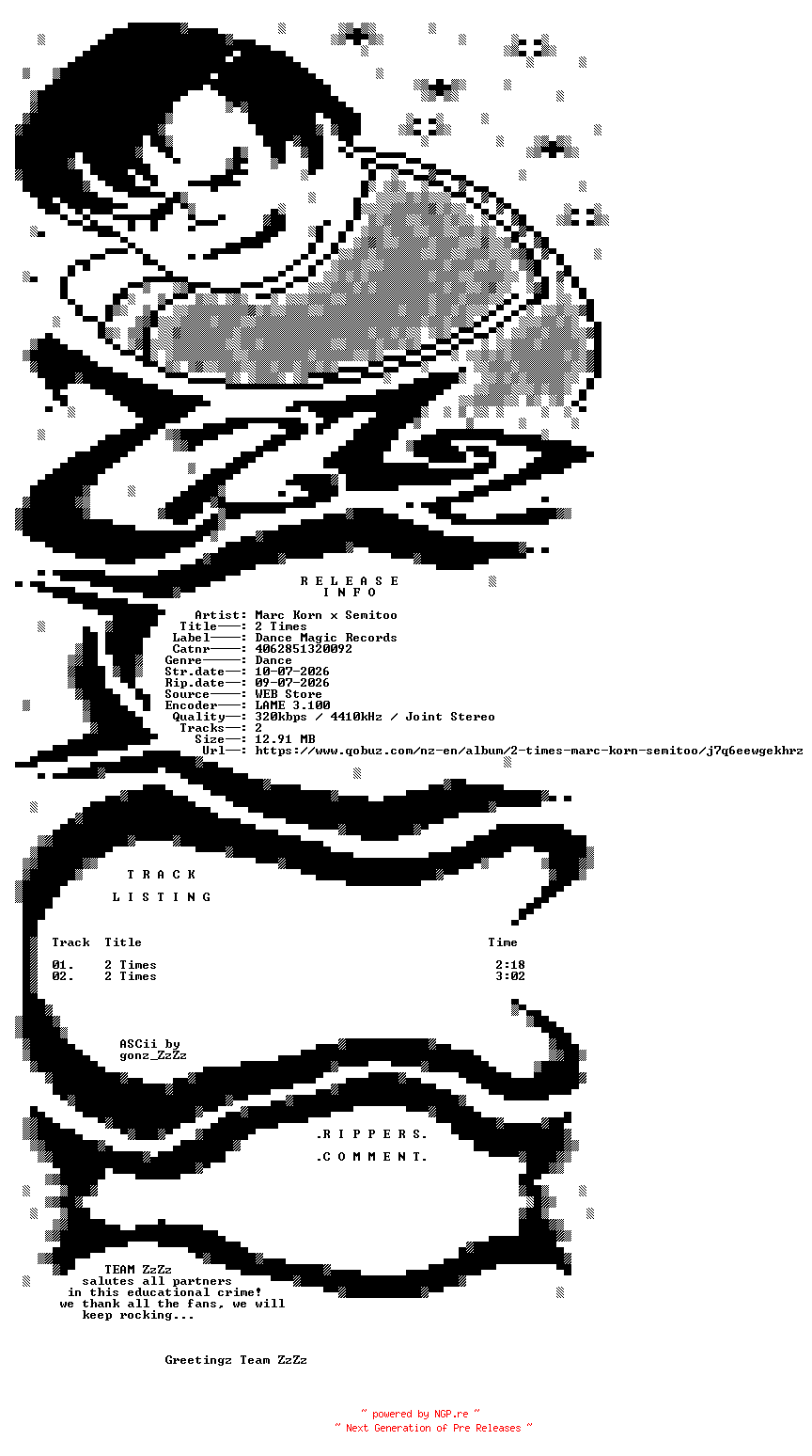NFO for the release Marc_Korn_x_Semitoo_-_2_Times-(4062851320092)-WEB-2026-ZzZz by ZzZz