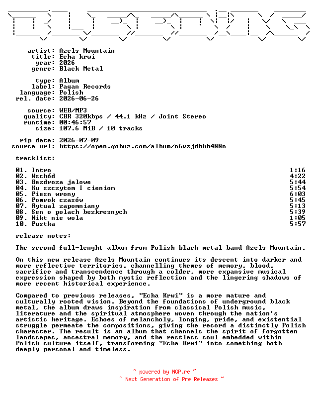 NFO for the release Azels_Mountain-Echa_krwi-PL-WEB-2026-BLEEDiNG by BLEEDiNG