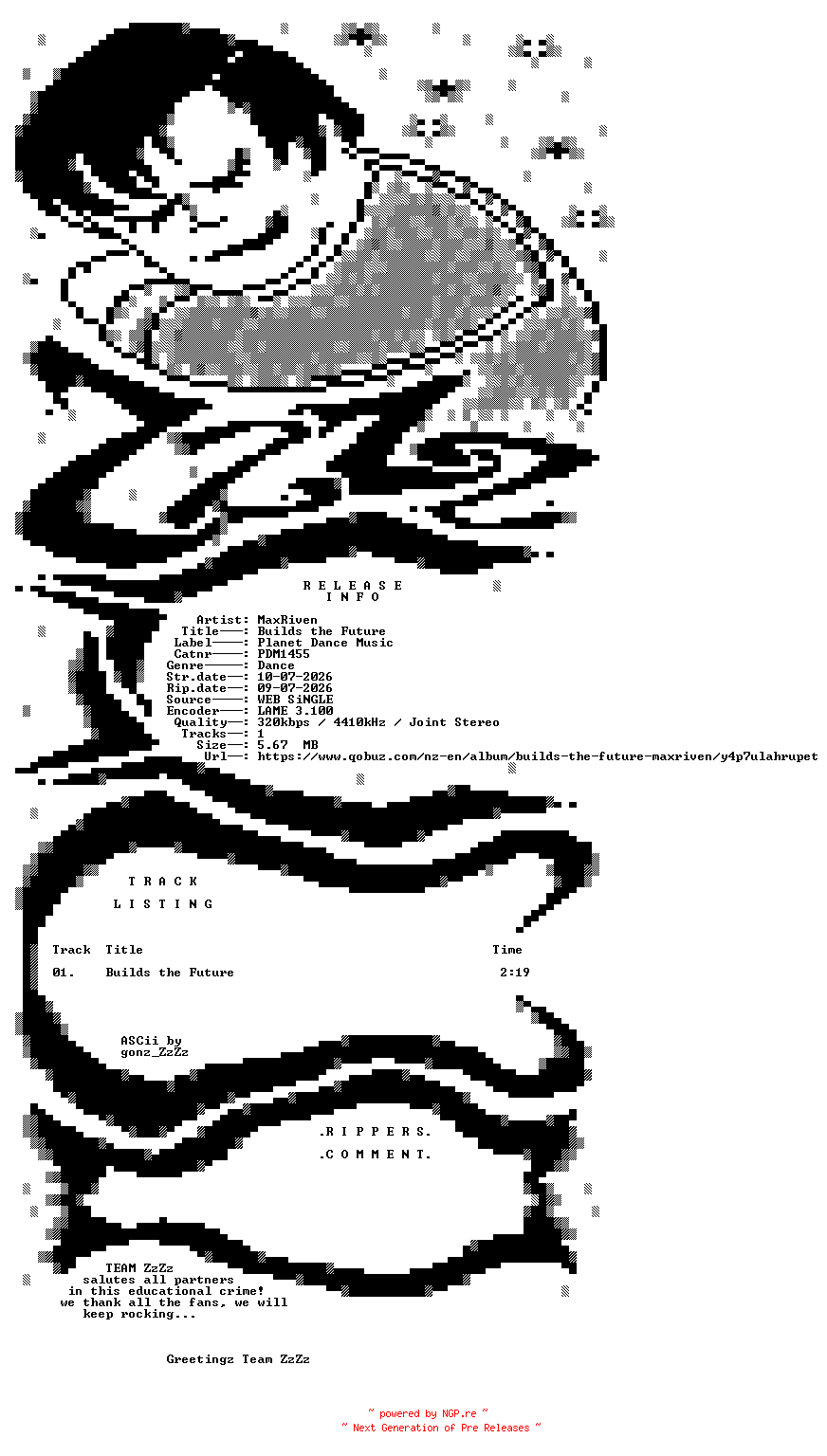 NFO for the release MaxRiven_-_Builds_The_Future-(PDM1455)-SINGLE-WEB-2026-ZzZz by ZzZz