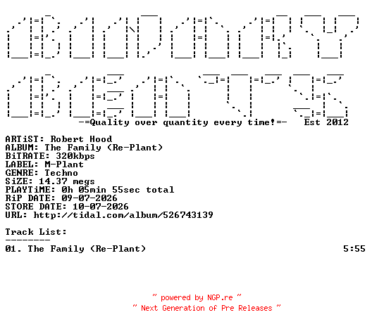 NFO for the release Robert_Hood-The_Family_(Re-Plant)-(MPMPM2852)-SINGLE-WEB-2026-BB by BB