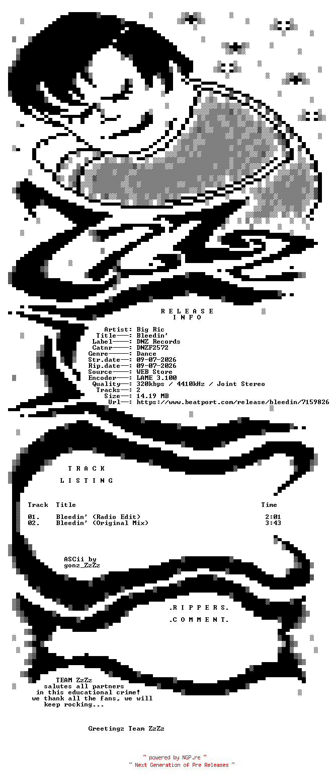 NFO for the release Big_Ric_-_Bleedin-(DNZF2572)-WEB-2026-ZzZz by ZzZz