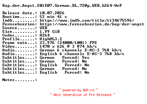 NFO for the release Kap.der.Angst.S01E07.German.DL.720p.WEB.h264-WvF by WvF