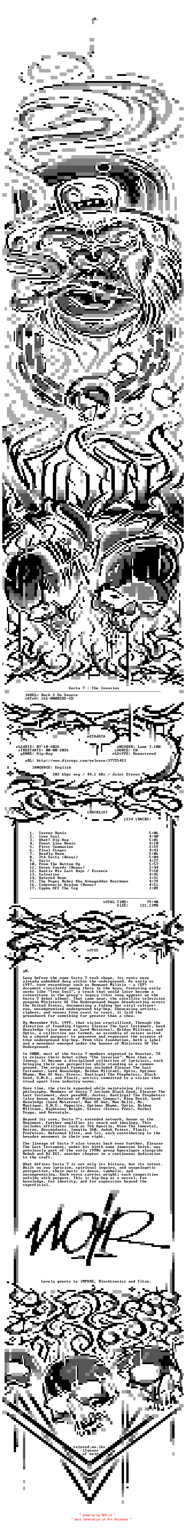 NFO for the release Secta_7-The_Invasion-Remastered-2026-NOiR by NOiR