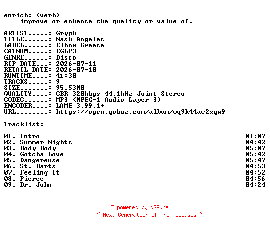 NFO for the release Gryph-Nash_Angeles-(EGLP3)-WEB-2026-ENRiCH by ENRiCH