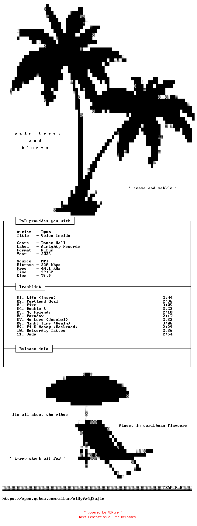 NFO for the release Dyum-Voice_Inside-WEB-2026-PaB by PaB