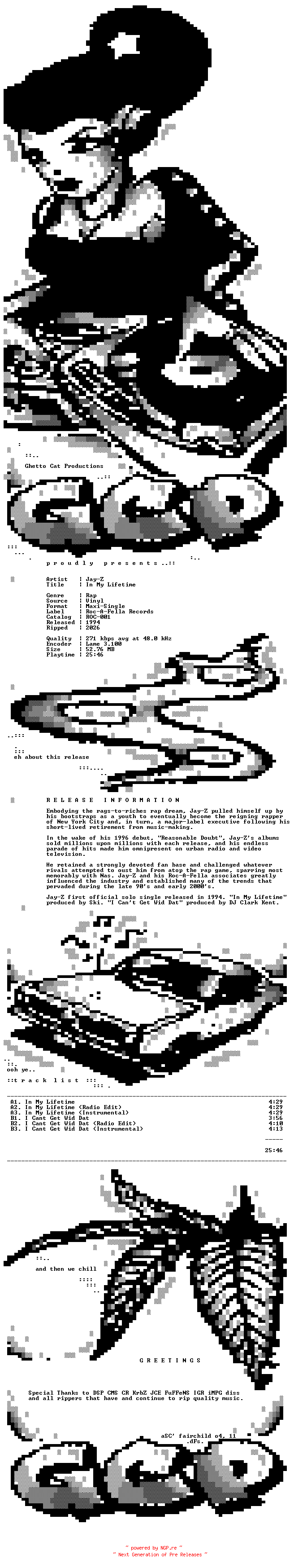 NFO for the release Jay-Z-In_My_Lifetime-VLS-1994-GCP by GCP