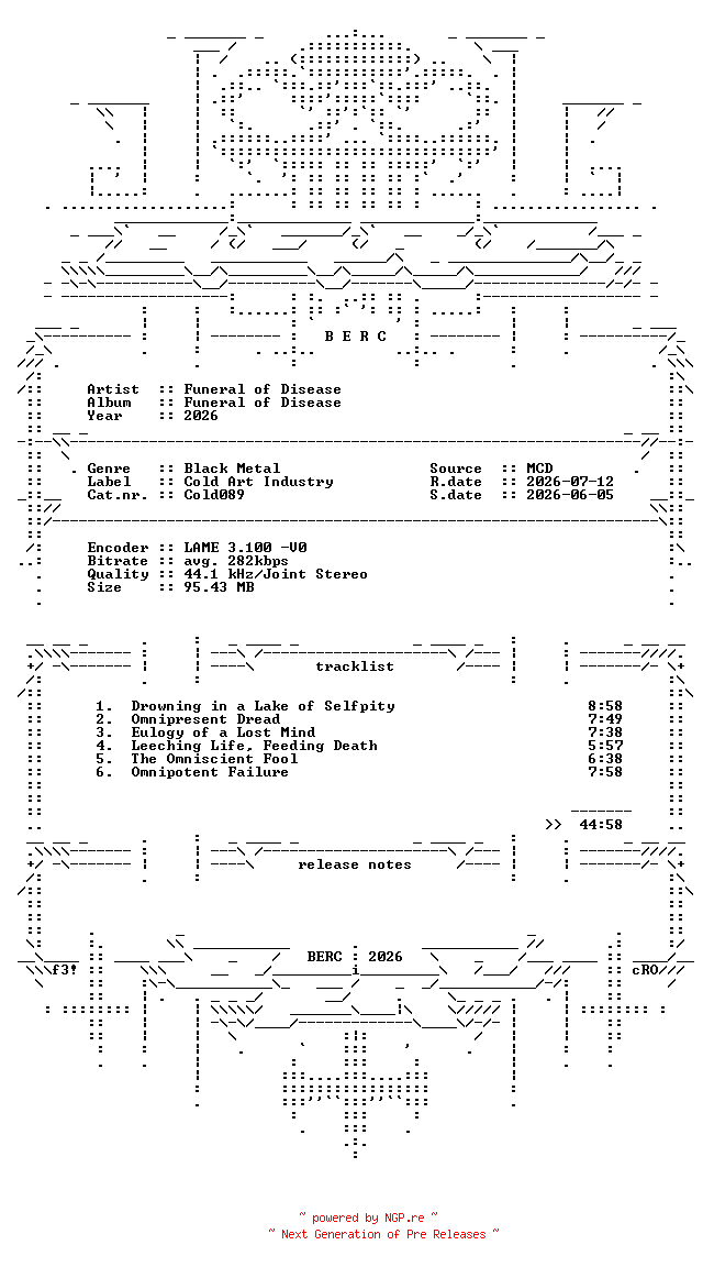 NFO for the release Funeral_of_Disease-Funeral_of_Disease-MCD-2026-BERC by BERC
